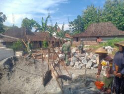 Sinergi TNI dan Warga, Pembangunan RTLH TMMD Boyolali Melaju Pesat