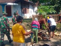 Cegah Erosi dan Longsor, Warga dan Babinsa Bahu-Membahu Bangun Talud