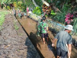Babinsa Koramil 10/Sambi dan Warga Desa Catur Bersinergi Bersihkan Irigasi untuk Perkuat Ketahanan Pangan