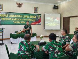 Dandim Boyolali Pimpin RALB Primkop Kartika D-04, Letda Inf Tri Atmoko Resmi Nahkodai Kepengurusan Baru