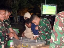 Pererat Kemanunggalan TNI dan Rakyat, Yonif TP-885/Belibis Putih Gelar Nobar Final Piala Dunia 2026 Bersama Masyarakat