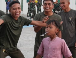 Prajurit Yonif TP 449/SH Larut dalam Keceriaan Lomba 17-an Bersama Warga Sukoharjo