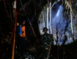 Kobaran Api Hanguskan 3,2 Hektare Lahan di Gunung Gandul, Regu Pemadam Kodim Wonogiri Bergerak Cepat