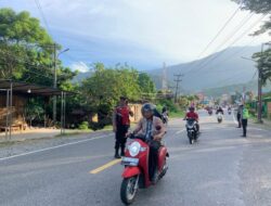 Strong Point Pagi, Sat Samapta Polres Aceh Selatan Pastikan Aktivitas Warga Berjalan Aman dan Lancar