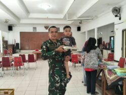 Babinsa Serengan Dampingi Penyaluran Makan Bergizi Gratis bagi Balita dan Ibu Hamil