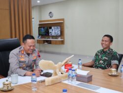 Perkuat Soliditas TNI-Polri, Danyonif TP 449/SH Bangun Komunikasi dengan Polres Sukoharjo