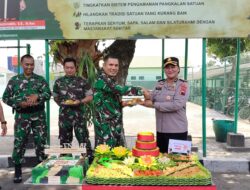 Kapolres Boyolali Bawa Tumpeng, Kejutkan Dandim di HUT ke-81 TNI